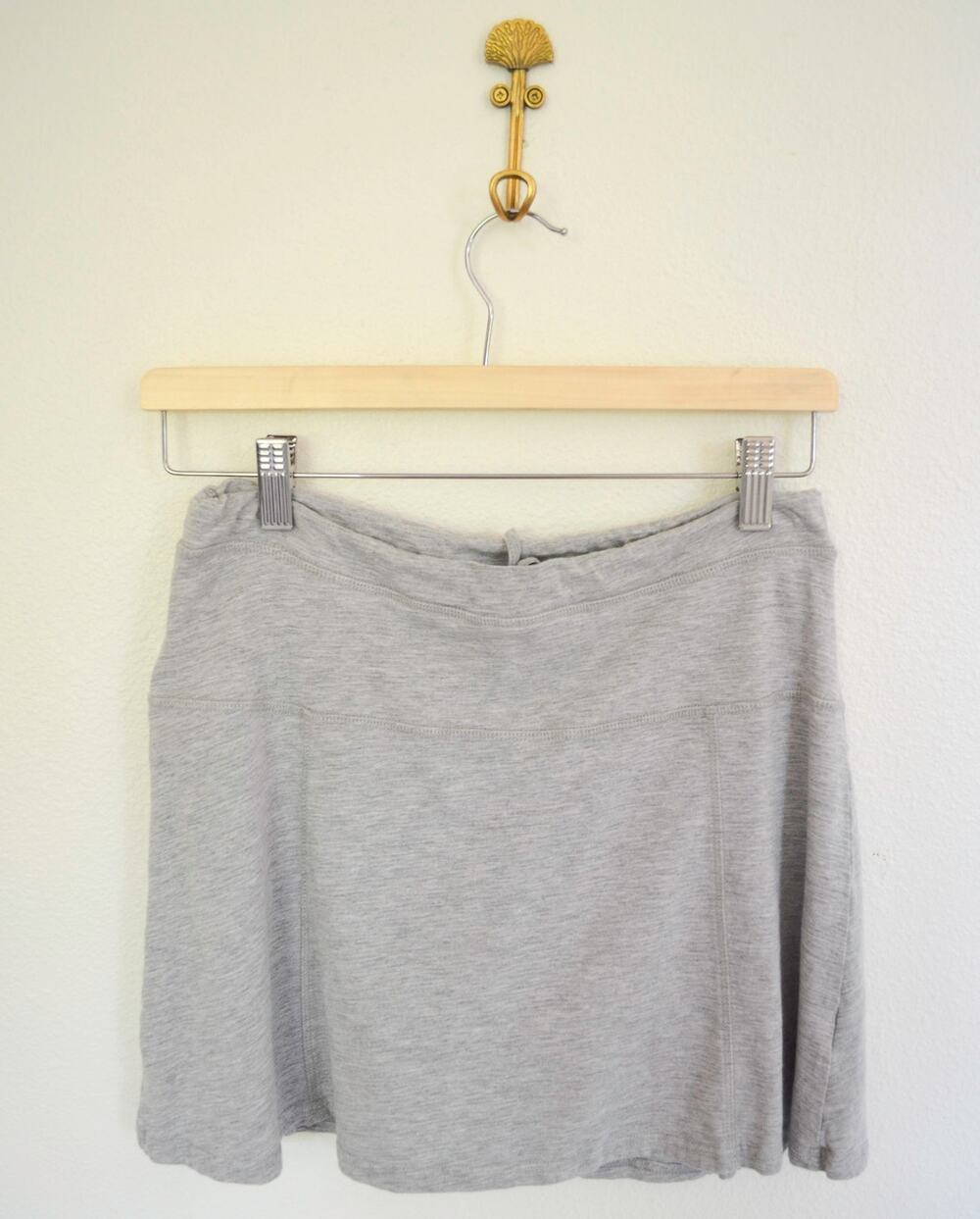 Toad & Co Grey Organic Cotton Skort Size Small